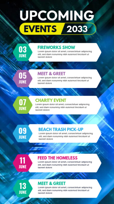 Event Schedule AdsTemplate | PosterMyWall