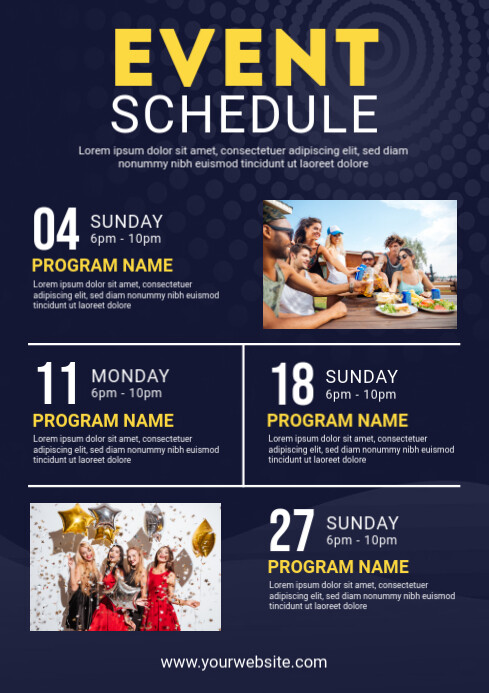 Event List Design Event Schedule Flyer Template | PosterMyWall