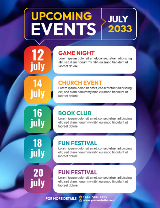 Event Day Guide Poster Event Schedule Flyer Template | PosterMyWall