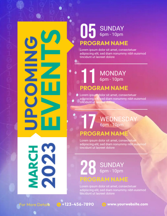 Event Schedule Flyer Template PosterMyWall event-schedule-flyer-template-postermywall