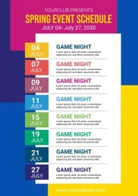 Event Schedule Flyer Template A4