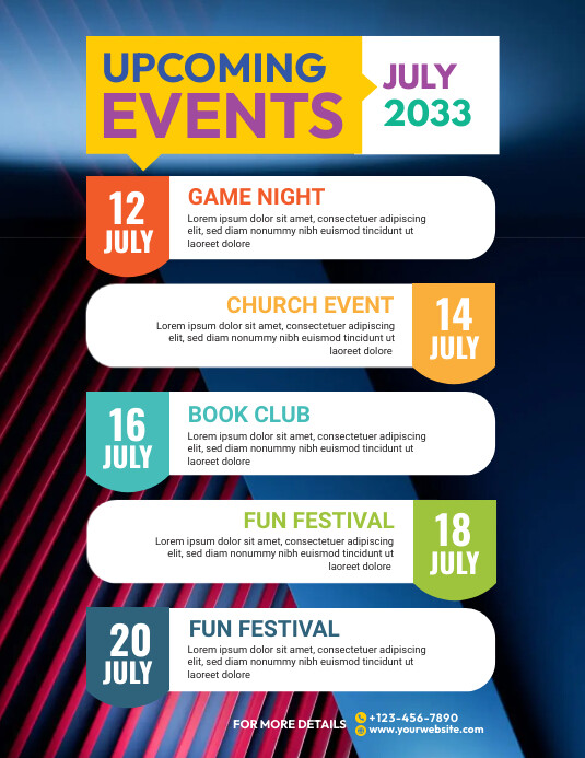 Event List Design Event Schedule Flyer Template | PosterMyWall