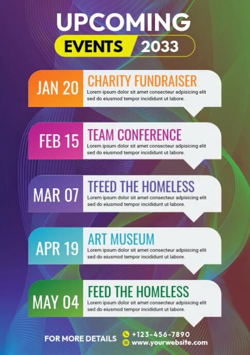 Event List Design Event Schedule Flyer Template | PosterMyWall