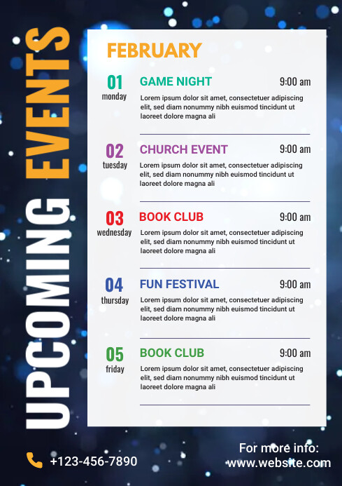 Event Schedule Flyer Template | PosterMyWall