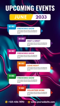 Event Schedule Flyer Template Ekran reklamowy (9:16)