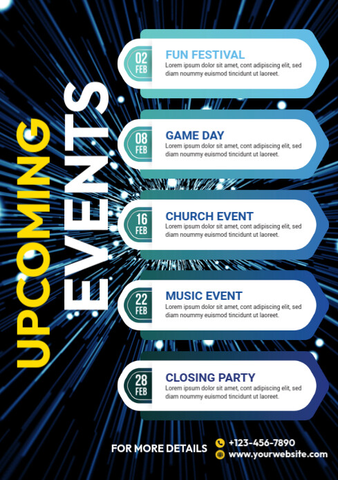 Event List Design Event Schedule Flyer Template | PosterMyWall