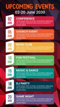 Event Schedule Flyer Template Instagram 快拍