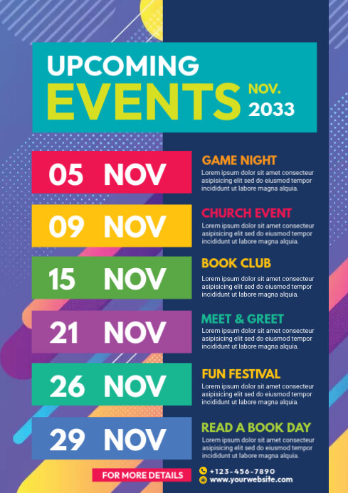 Event Schedule Flyer Template PosterMyWall