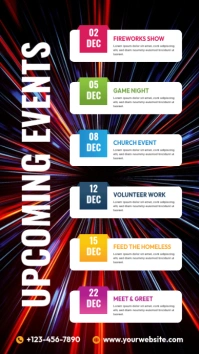 Event Schedule Flyer Template Digital Display (9:16)