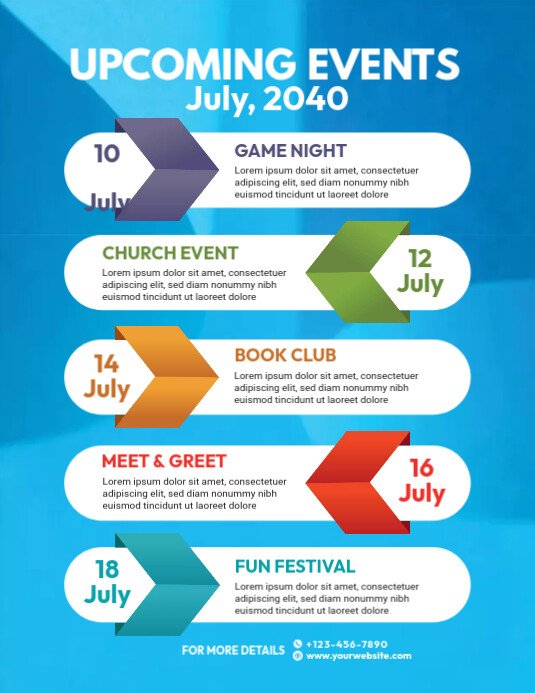 Event List Design Event Schedule Flyer Template | PosterMyWall