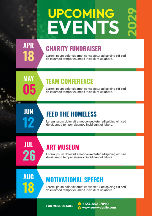 Event Schedule Flyer Template PosterMyWall event-schedule-flyer-template-postermywall