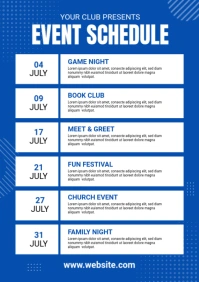 Event Schedule Flyer Template A4