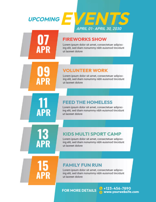 Event Schedule Flyer Template PosterMyWall event-schedule-flyer-template-postermywall