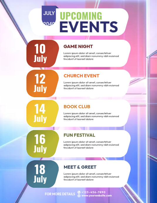 Event List Design Event Schedule Flyer Template | PosterMyWall
