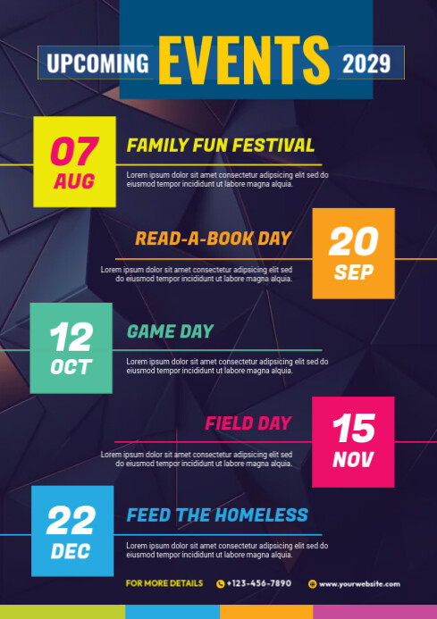 Event Schedule Flyer Template PosterMyWall Event Schedule Flyer Template PosterMyWall