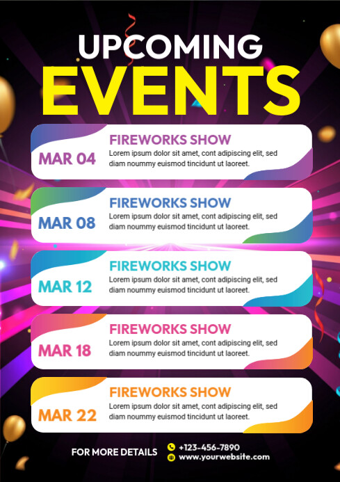 Event List Design Event Schedule Flyer Template | PosterMyWall