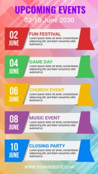 Event Schedule Flyer Template Digital Display (9:16)
