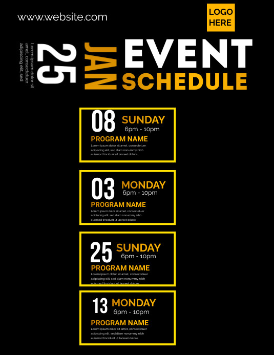 Event Program Design Ideas