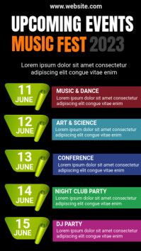 Event Program Design Temp Event schedule graphic design/ Schedule temp Template | PosterMyWall