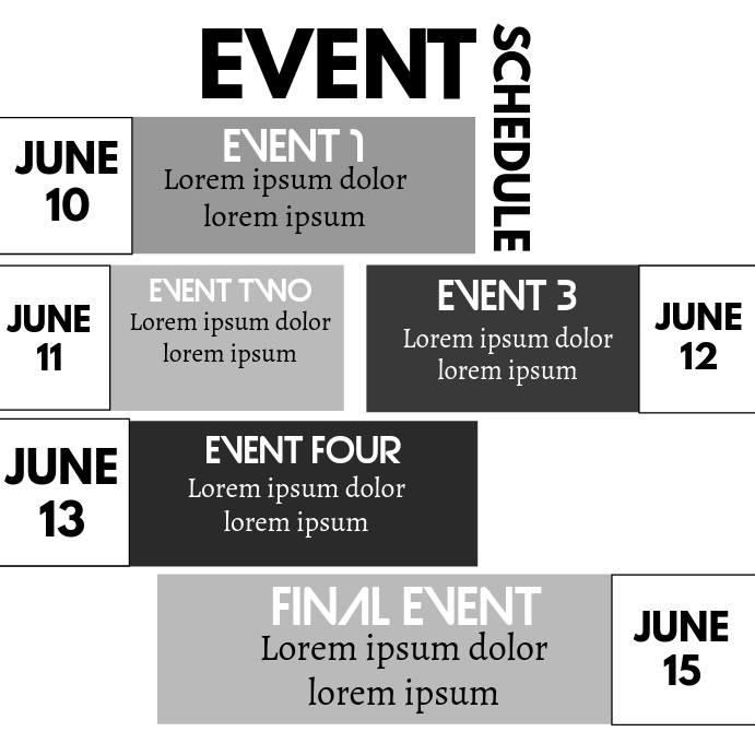 Rescheduling Poster Copy of Event Schedule Poster | PosterMyWall