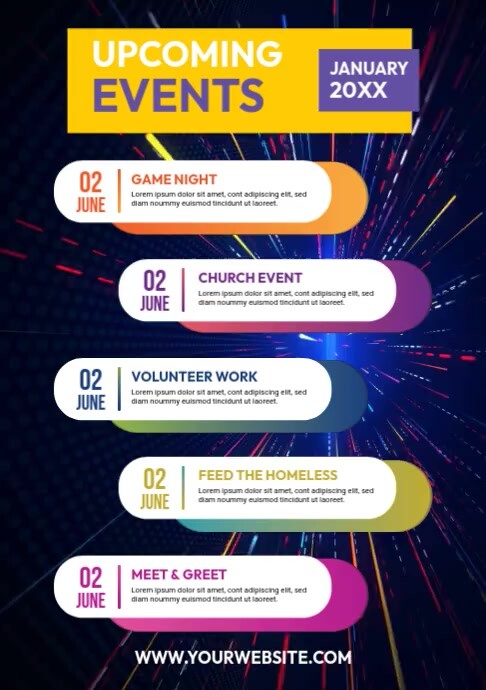 Copy of Event Schedule Poster | PosterMyWall