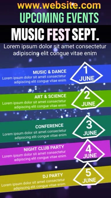 Event Day Guide Poster Event schedule poster Template | PosterMyWall