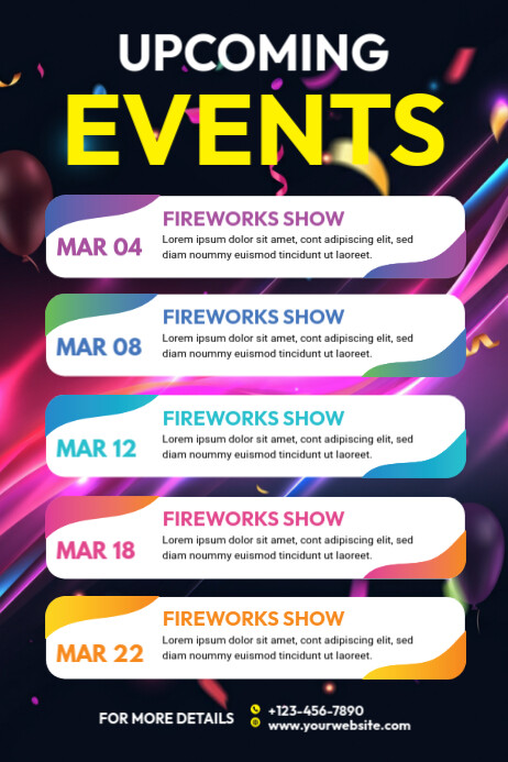 Event Schedule Poster Template | PosterMyWall