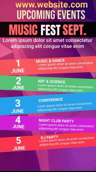 Event Day Guide Poster Event schedule poster template | PosterMyWall