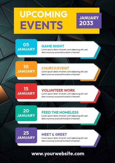 Event Schedule Template A4