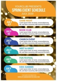 Event Schedule Template A4