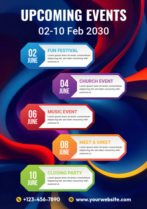 Event Schedule Template | PosterMyWall
