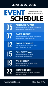 Event Schedule Template Instagram Story