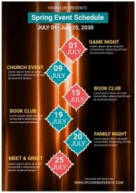 Event Schedule Template A4