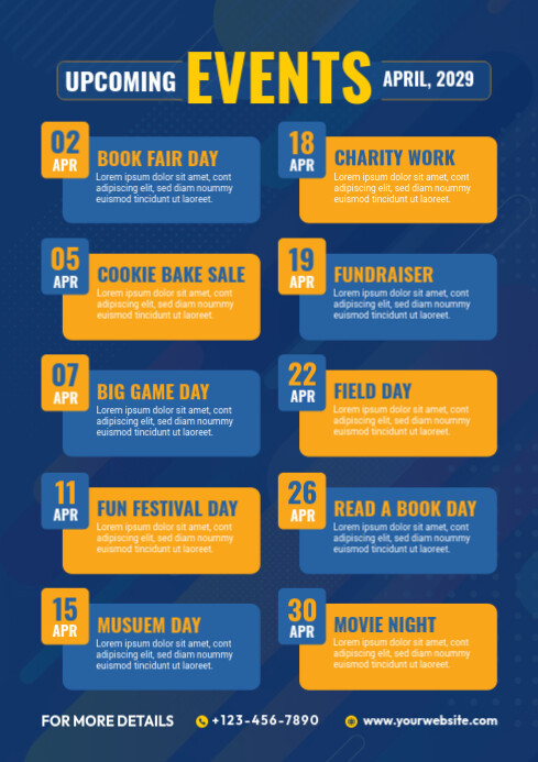 Event Schedule Template | PosterMyWall