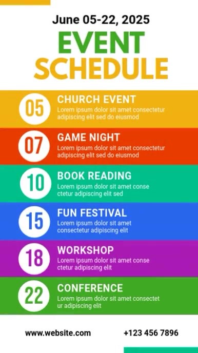Event Schedule Template | PosterMyWall
