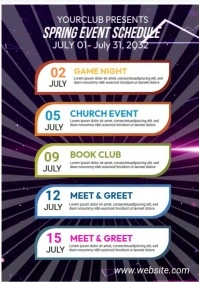 Event Schedule Template A4