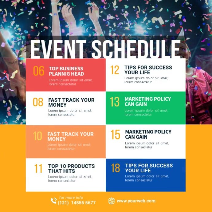 Event Schedule Template PosterMyWall
