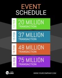 Event schedule template Instagram Portrait