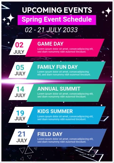 Event Schedule Template PosterMyWall