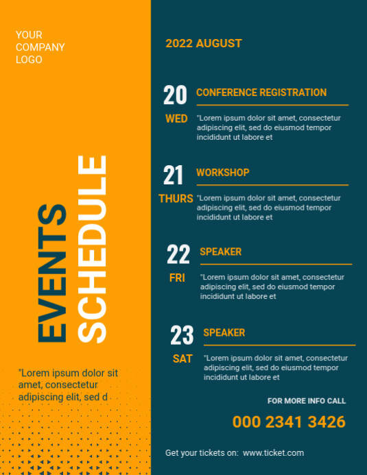 Copy of Event schedule template PosterMyWall