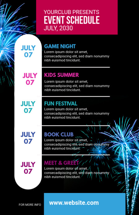 Event Schedule Template | PosterMyWall