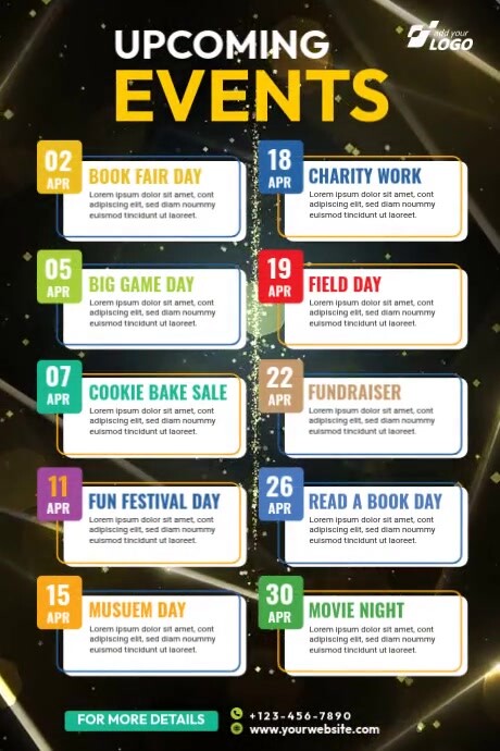 Event Schedule Template Poster