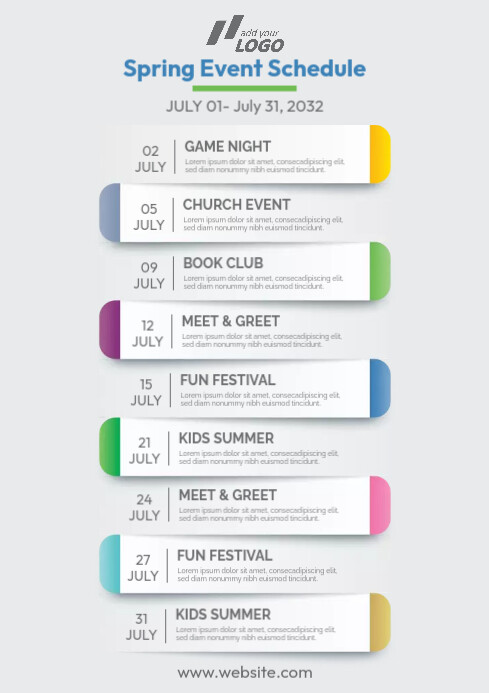 Event Installation Schedule Example Copia de Event Schedule Template | PosterMyWall