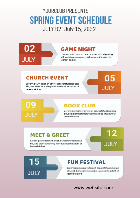 Event Installation Schedule Example Event Schedule Template | PosterMyWall