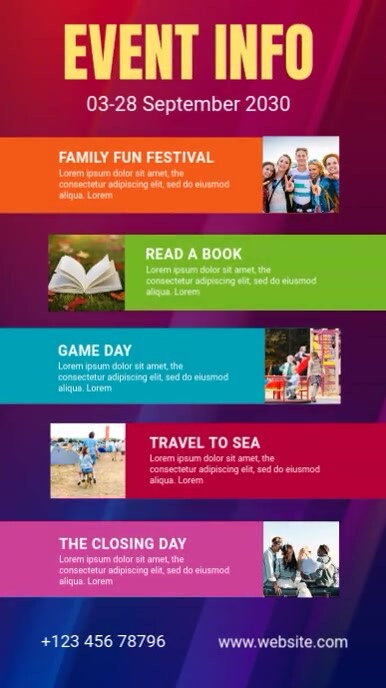 Event Schedule Template Instagram Story
