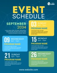 Event Schedule Template ใบปลิว (US Letter)