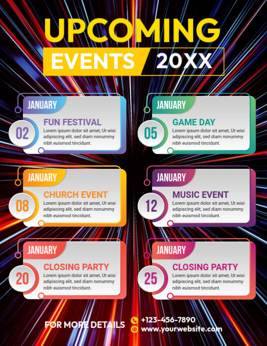 Event Schedule Template | PosterMyWall