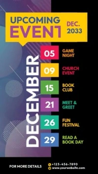 Event Schedule Template for Organizing and Promoting Upcoming Events Instagram Story