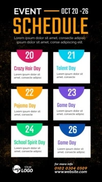 Event Schedule Template Instagram Story