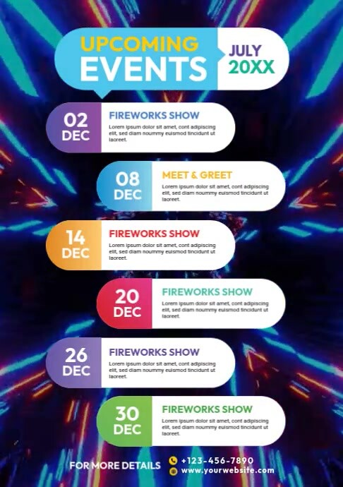 Event Schedule Video Template | PosterMyWall